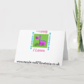 vrolijk kerstmeisje feestdagen kaart (Achterkant)