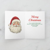 Vrolijk kerstmeisje feestdagen kaart (Binnen)