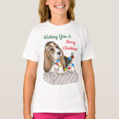 Vrolijk kerstmeisje t-shirt (Voorkant)