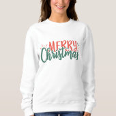 Vrolijk kerstminimalistisch kerstsweatshirt trui (Voorkant)