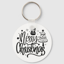 Vrolijk kerstminimalistische Sleutelhanger