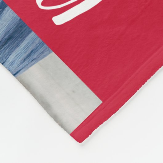 Vrolijk Kerstmis 8 Foto Aangepaste Bericht | Rood Fleece Deken (Hoek)