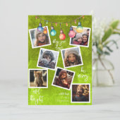 Vrolijk Kerstmis aangepaste multi fotokaart Feestdagenkaart (Staand voorkant)