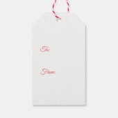 Vrolijk Kerstmis Aqua & Rood Krijt Stamp Typografi Cadeaulabel (Achterkant)