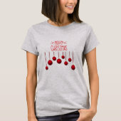 Vrolijk Kerstmis Bells Vrouwen T-shirt (Voorkant)