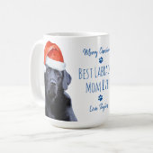 Vrolijk Kerstmis Beste Labrador Moeder Ooit Zwart  Koffiemok (Voorkant links)