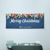 Vrolijk Kerstmis Binnen Openlucht Blauwe Kerstmis Spandoek (Beurs)