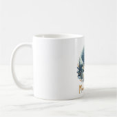 Vrolijk Kerstmis Blauw & Gouden Mok (Links)