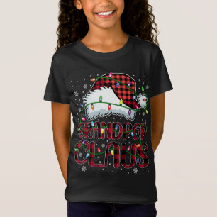 Vrolijk Kerstmis Buffel Plaid Rode Kerstman Hoed G T-shirt