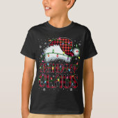 Vrolijk Kerstmis Buffel Plaid Rode Kerstman Hoed G T-shirt (Voorkant)