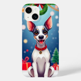 Vrolijk Kerstmis Cartoon Hond Festieve Winter Case-Mate iPhone 14 Hoesje