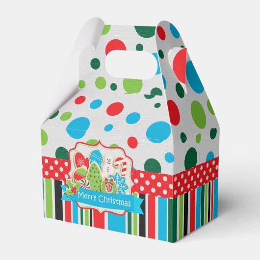 Vrolijk Kerstmis Cookie Gable doos Bedankdoosjes (Voorkant Zijde)