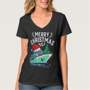 Vrolijk Kerstmis Cruiseschip Familie Kerstmis Kers T-shirt