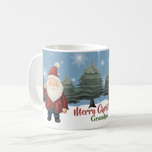 Vrolijk Kerstmis Custom Santa Gnome Koffiemok (Voorkant links)