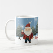 Vrolijk Kerstmis Custom Santa Gnome Koffiemok (Links)