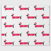 VROLIJK KERSTMIS DACHSHUND INPAKPAPIER (Vlak)