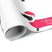 VROLIJK KERSTMIS DACHSHUND INPAKPAPIER (Rol Hoek)