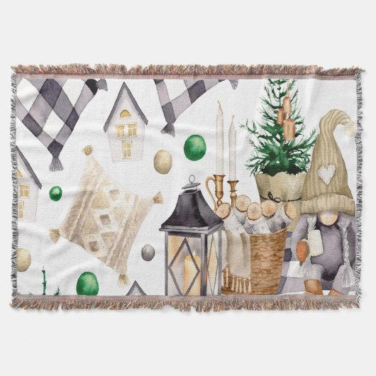 Vrolijk Kerstmis Decoratie Gnoom Deken (Voorkant)