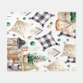 Vrolijk Kerstmis Decoratie Gnoom Fleece Deken (Voorkant (Horizontaal))