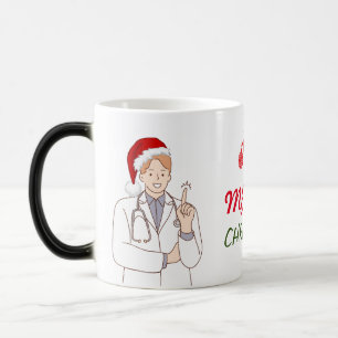 Vrolijk Kerstmis Dokter Zorgverpleegkundige Feeste Magische Mok