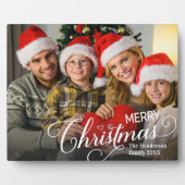 Vrolijk Kerstmis Eenvoudige Aangepaste Foto Fotoplaat (Voorkant)