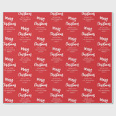 Vrolijk Kerstmis Eenvoudige Kalligrafie Script Roo Cadeaupapier (Vlak)