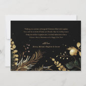 Vrolijk Kerstmis Elegant Goud Feestelijk Groen Feestdagenkaart (Achterkant)