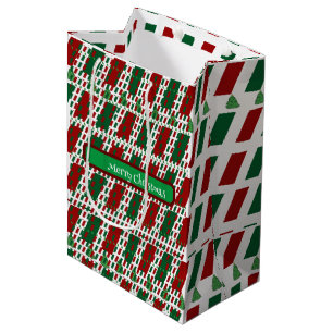 Vrolijk Kerstmis Elegant & Modern aanpassen Medium Cadeauzakje