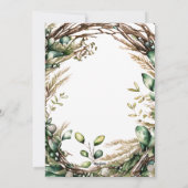 Vrolijk Kerstmis Elegant Script Rustiek Botanisch Feestdagenkaart (Achterkant)