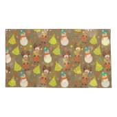 Vrolijk kerstmis en Snowman Kussensloop (Achterkant-Links)