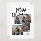 Vrolijk Kerstmis Foto Collage Kaart (Voorkant / Achterkant)