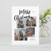 Vrolijk Kerstmis Foto Collage Kaart (Staand voorkant)