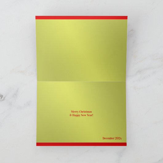 Vrolijk Kerstmis Foto Gevouwen Kaart (Binnen)