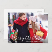 Vrolijk Kerstmis Foto Koppel Briefkaart WS (Voorkant / Achterkant)