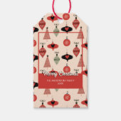 Vrolijk Kerstmis foto midden eeuw modern Cadeaulabel (Voorkant)