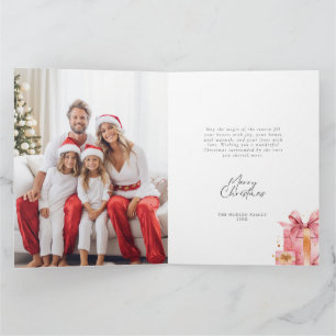 Vrolijk Kerstmis Foto Waterverf Gift Kaart