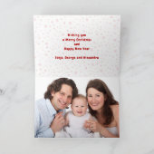 Vrolijk Kerstmis Fotonaam Gingerbread Rood Feestdagen Kaart (Binnen)