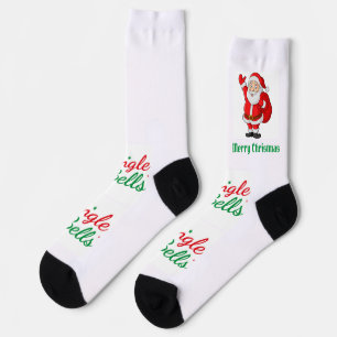 Vrolijk Kerstmis Gedrukt Santa Premium Crew Stijlv Sokken
