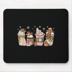 Vrolijk Kerstmis Gingerbread Cookie Koffiekopjes L Muismat
