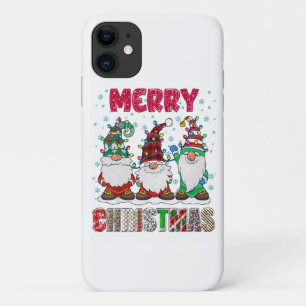Vrolijk Kerstmis Gnome Familie Grappige Kerstboom iPhone 11 Hoesje