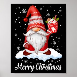Vrolijk Kerstmis Gnome Koffie Familie Matching Poster