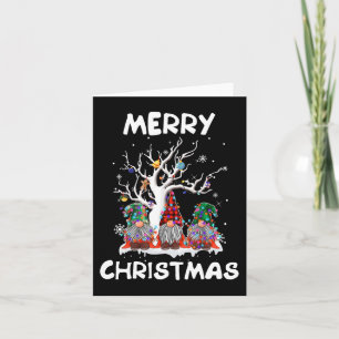 Vrolijk Kerstmis Gnomen Leuke Xmas Familie Mannen Kaart