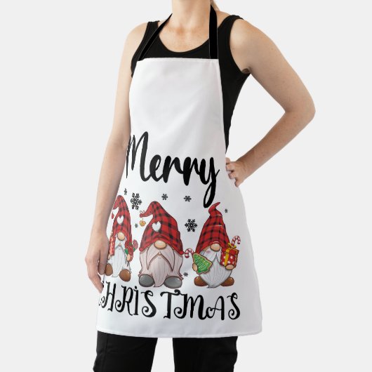 Vrolijk Kerstmis Gnomies Kerstmis Gnomes Schort (Insitu)