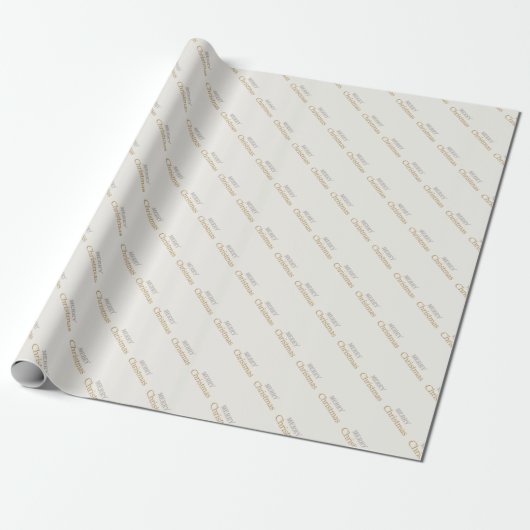 Vrolijk Kerstmis Goud en Zilver Script Cadeaupapier (Uitgerold)