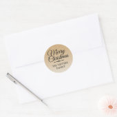 Vrolijk Kerstmis Goud Glitter Ombre Envelope Seal Ronde Sticker (Envelop)