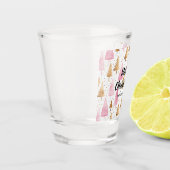 Vrolijk Kerstmis Goud Roze Boom Shot Glas (Links)