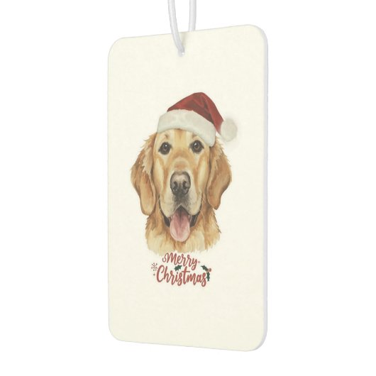 Vrolijk Kerstmis Gouden Retriver hond Luchtverfrisser (Links)