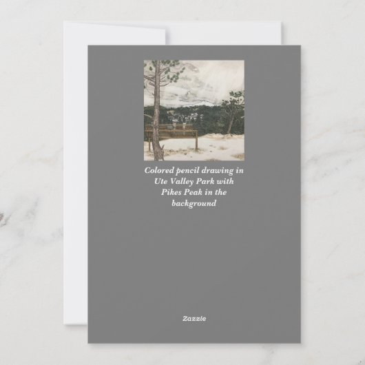 Vrolijk Kerstmis hand getrokken winter landschap Feestdagenkaart (Achterkant)