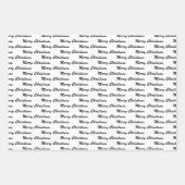 Vrolijk Kerstmis Handschrift Wit Zwart Rood Inpakpapier Vel (Voorkant)