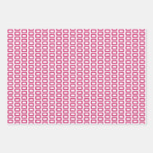 Vrolijk Kerstmis Heet Roze Patroon Inpakpapier Vel (Voorkant 2)